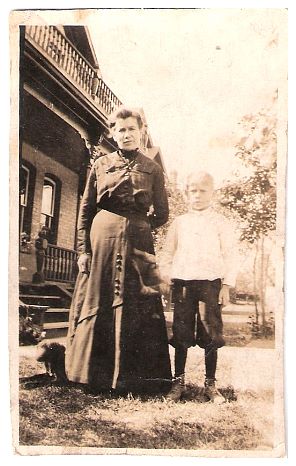 1905.. - Rob's grandmother Wilhelmina (Gaetz) Schilter and uncle Carleton...jpg